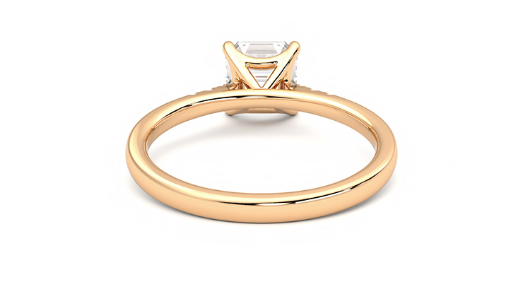 Taylor & Hart Lissome Asscher Engagement Ring 360 degree image 15