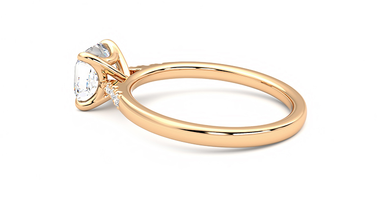 Taylor & Hart Lissome Asscher Engagement Ring 360 degree image 19