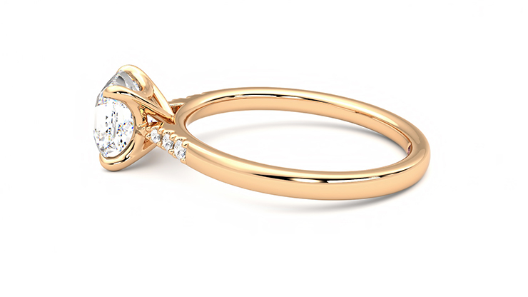Taylor & Hart Lissome Asscher Engagement Ring 360 degree image 20