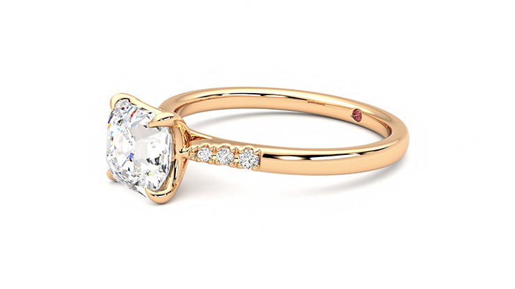 Taylor & Hart Lissome Asscher Engagement Ring 360 degree image 23