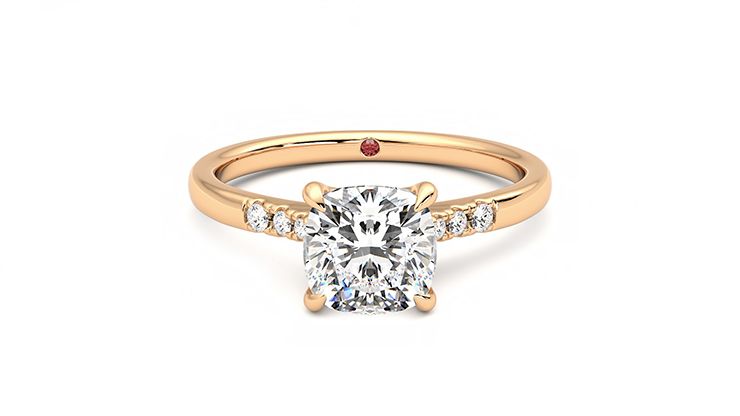 Taylor & Hart Lissome Cushion Engagement Ring 360 degree image 0