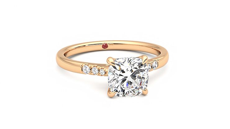 Taylor & Hart Lissome Cushion Engagement Ring 360 degree image 3