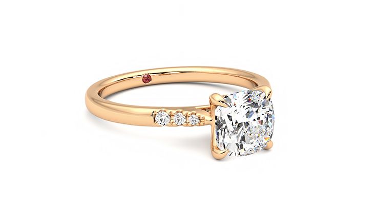 Taylor & Hart Lissome Cushion Engagement Ring 360 degree image 5