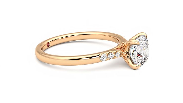 Taylor & Hart Lissome Cushion Engagement Ring 360 degree image 8