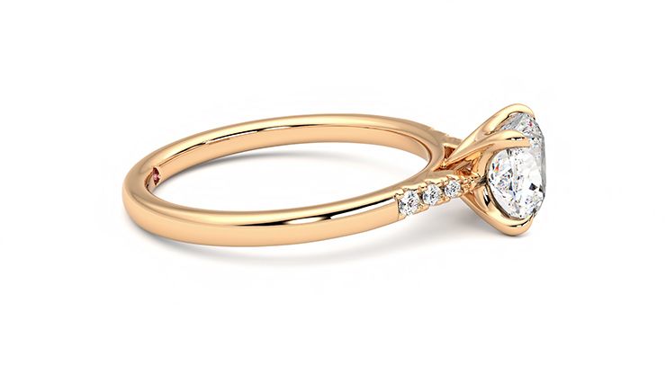 Taylor & Hart Lissome Cushion Engagement Ring 360 degree image 9