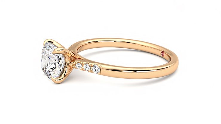 Taylor & Hart Lissome Cushion Engagement Ring 360 degree image 22