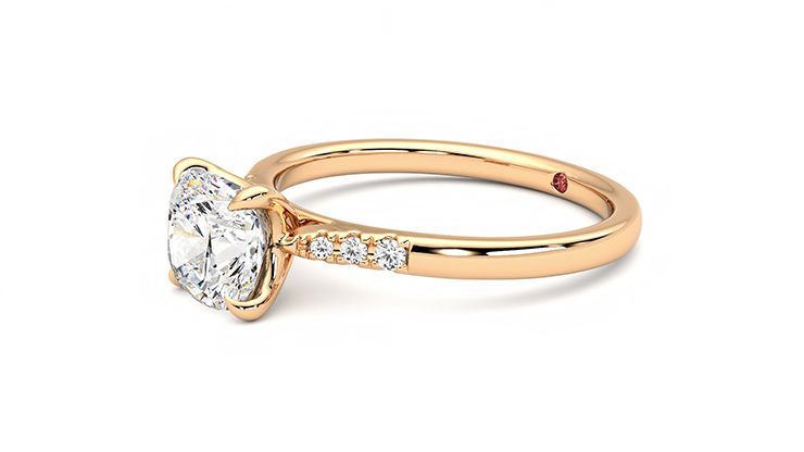 Taylor & Hart Lissome Cushion Engagement Ring 360 degree image 23