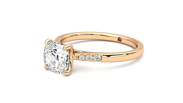 Taylor & Hart Lissome Cushion Engagement Ring 360 degree image 24