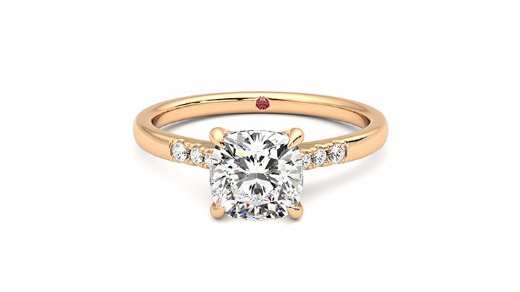 Taylor & Hart Lissome Cushion Engagement Ring 360 degree image 29