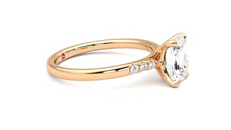 Taylor & Hart Lissome Emerald Engagement Ring 360 degree image 8