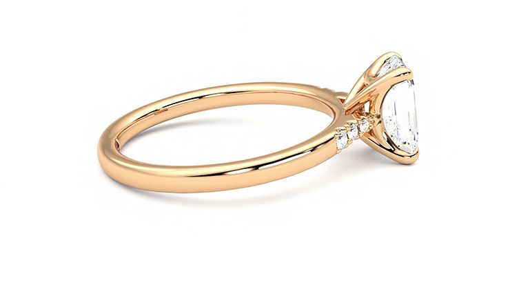 Taylor & Hart Lissome Emerald Engagement Ring 360 degree image 10