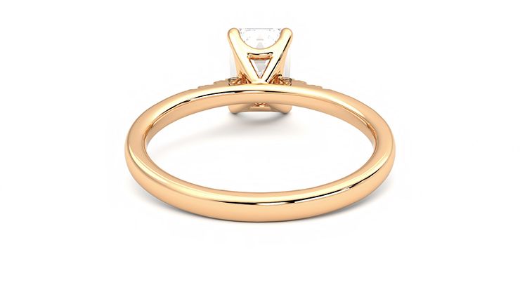 Taylor & Hart Lissome Emerald Engagement Ring 360 degree image 15