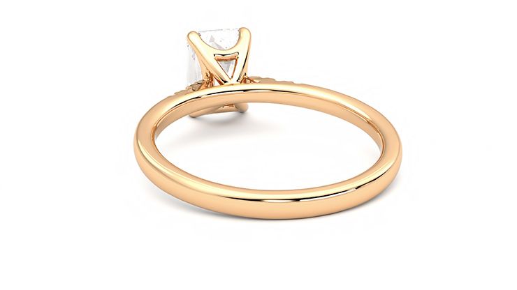 Taylor & Hart Lissome Emerald Engagement Ring 360 degree image 16