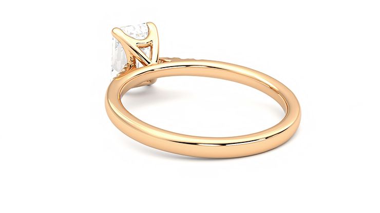 Taylor & Hart Lissome Emerald Engagement Ring 360 degree image 17