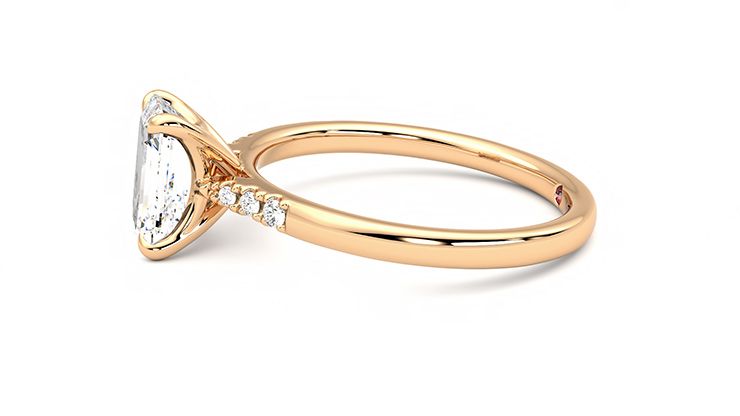 Taylor & Hart Lissome Emerald Engagement Ring 360 degree image 21