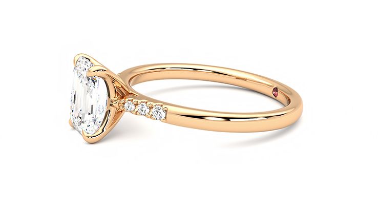 Taylor & Hart Lissome Emerald Engagement Ring 360 degree image 22
