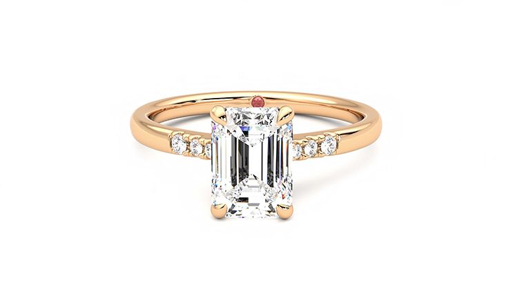 Taylor & Hart Lissome Emerald Engagement Ring 360 degree image 29