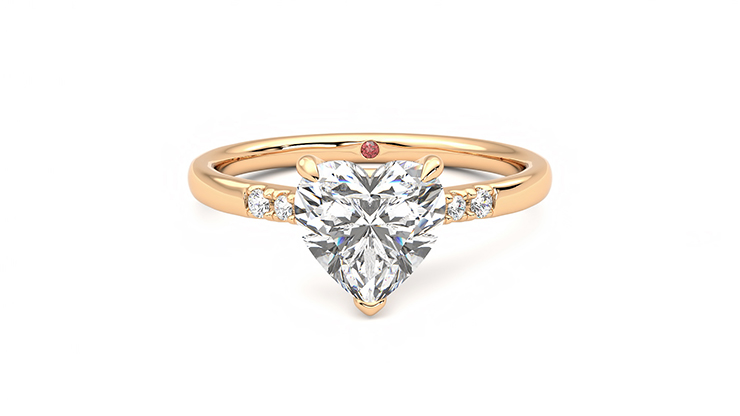 Taylor & Hart Lissome Heart Engagement Ring 360 detail 01