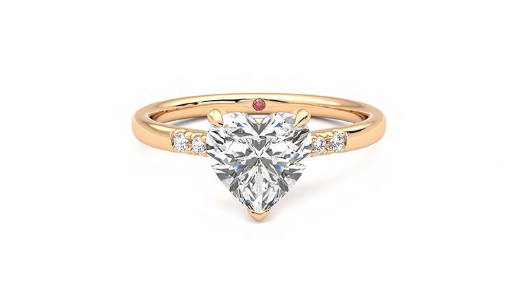 Taylor & Hart Lissome Heart Engagement Ring 360 degree image 0