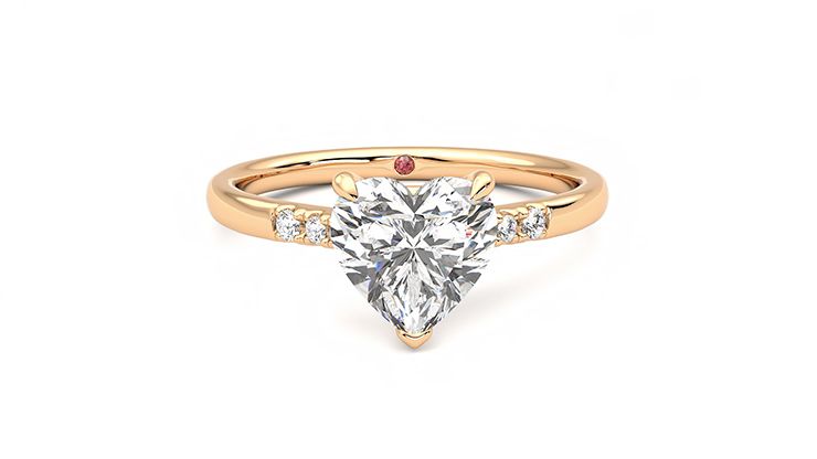Taylor & Hart Lissome Heart Engagement Ring 360 degree image 1