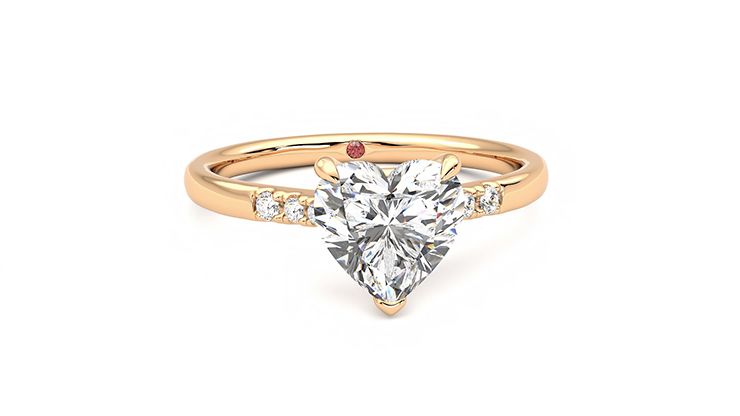 Taylor & Hart Lissome Heart Engagement Ring 360 degree image 2