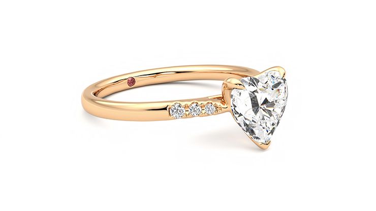 Taylor & Hart Lissome Heart Engagement Ring 360 degree image 6