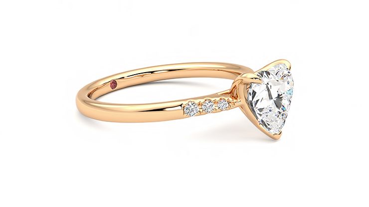 Taylor & Hart Lissome Heart Engagement Ring 360 degree image 7