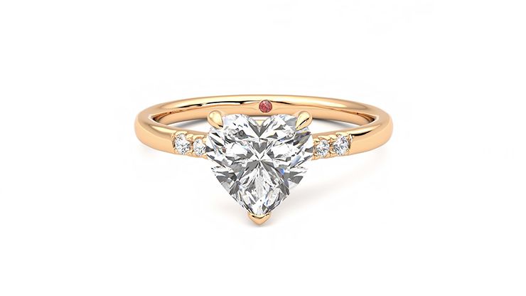 Taylor & Hart Lissome Heart Engagement Ring 360 degree image 29