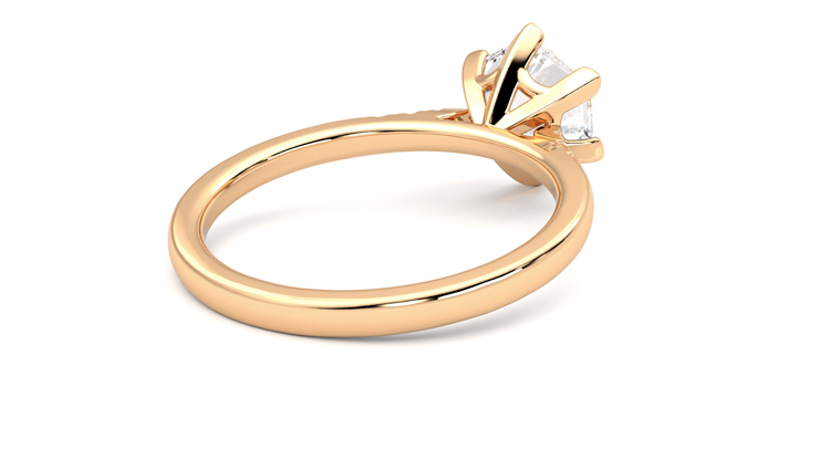 Taylor & Hart Lissome Hexagonal Engagement Ring 360 degree image 13
