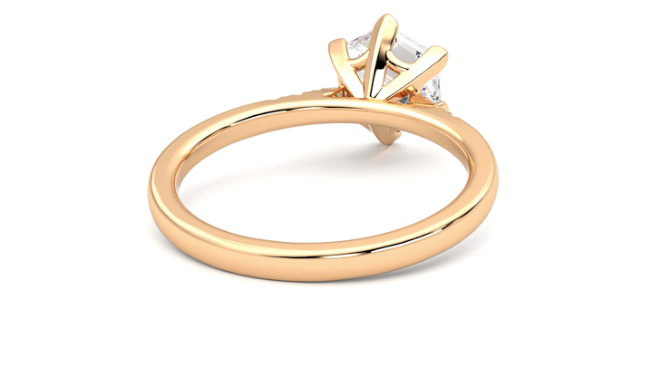 Taylor & Hart Lissome Hexagonal Engagement Ring 360 degree image 14