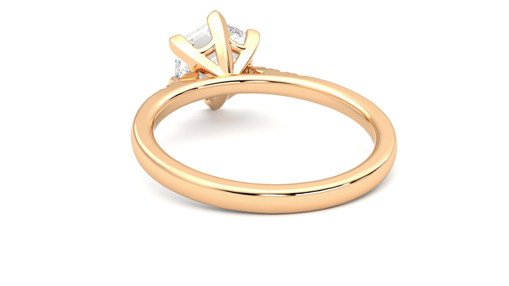 Taylor & Hart Lissome Hexagonal Engagement Ring 360 degree image 16