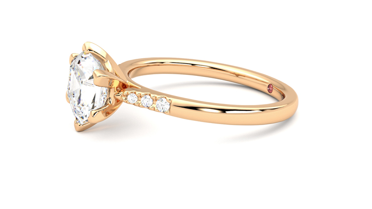 Taylor & Hart Lissome Hexagonal Engagement Ring 360 degree image 22