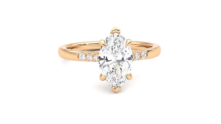Taylor & Hart Lissome Marquise Engagement Ring 360 degree image 2