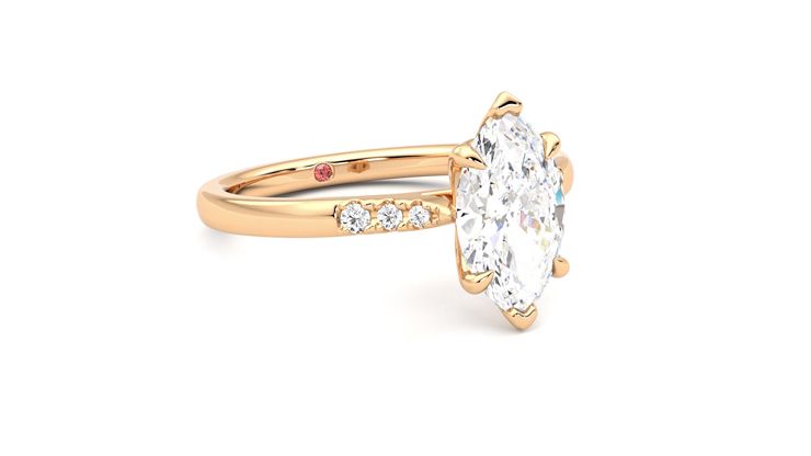 Taylor & Hart Lissome Marquise Engagement Ring 360 degree image 5