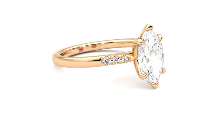 Taylor & Hart Lissome Marquise Engagement Ring 360 degree image 6