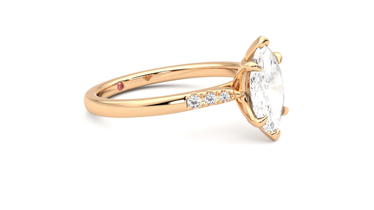Taylor & Hart Lissome Marquise Engagement Ring 360 degree image 7