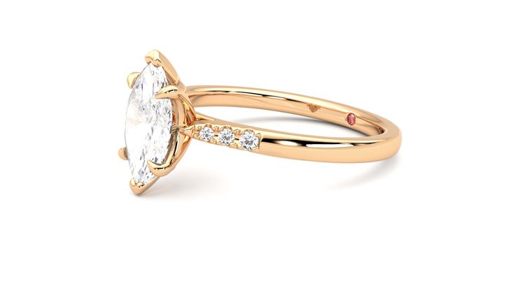 Taylor & Hart Lissome Marquise Engagement Ring 360 degree image 23