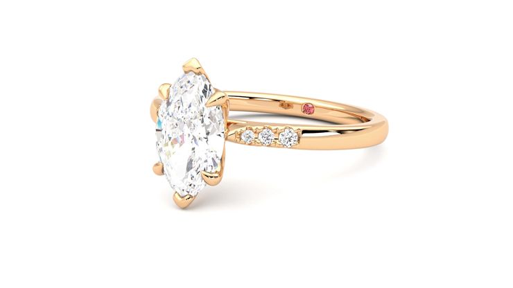 Taylor & Hart Lissome Marquise Engagement Ring 360 degree image 25