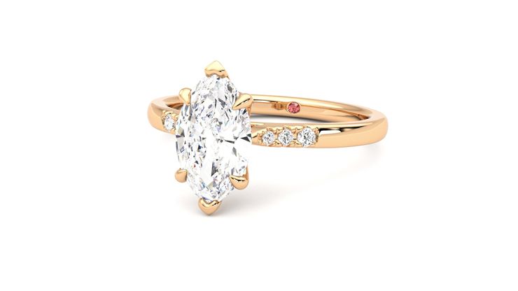 Taylor & Hart Lissome Marquise Engagement Ring 360 degree image 26