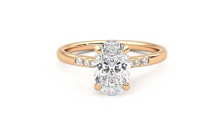 Taylor & Hart Lissome Oval Engagement Ring 360 degree image 0