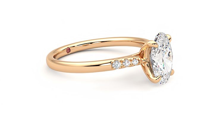 Taylor & Hart Lissome Oval Engagement Ring 360 degree image 7