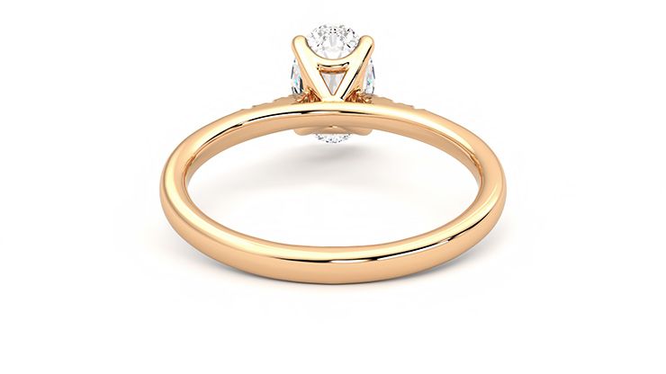Taylor & Hart Lissome Oval Engagement Ring 360 degree image 15