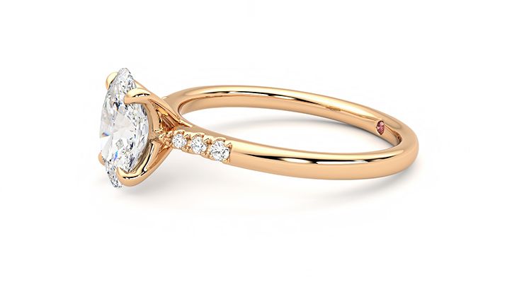 Taylor & Hart Lissome Oval Engagement Ring 360 degree image 22