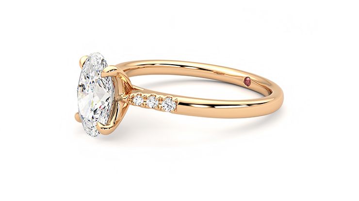 Taylor & Hart Lissome Oval Engagement Ring 360 degree image 23