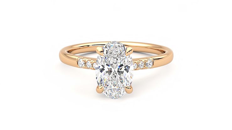 Taylor & Hart Lissome Oval Engagement Ring 360 degree image 29