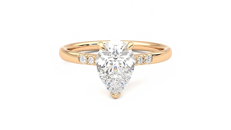 Taylor & Hart Lissome Pear Engagement Ring 360 detail 01