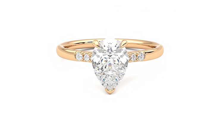 Taylor & Hart Lissome Pear Engagement Ring 360 degree image 0