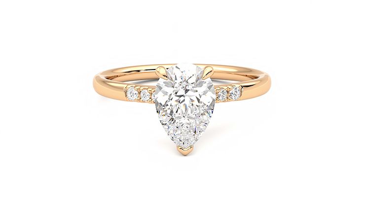 Taylor & Hart Lissome Pear Engagement Ring 360 degree image 1