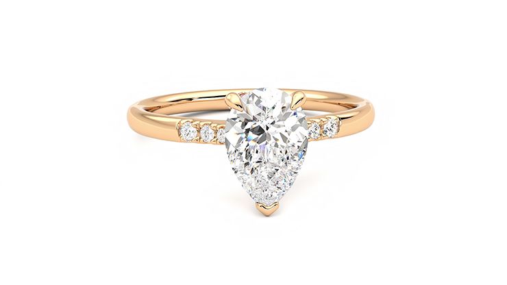 Taylor & Hart Lissome Pear Engagement Ring 360 degree image 2