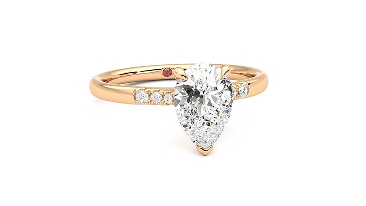 Taylor & Hart Lissome Pear Engagement Ring 360 degree image 3